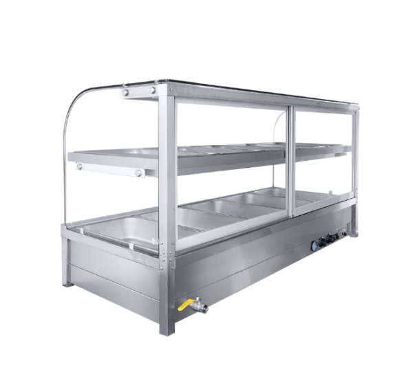 Curved Glass Food Display Warmer - Image 2